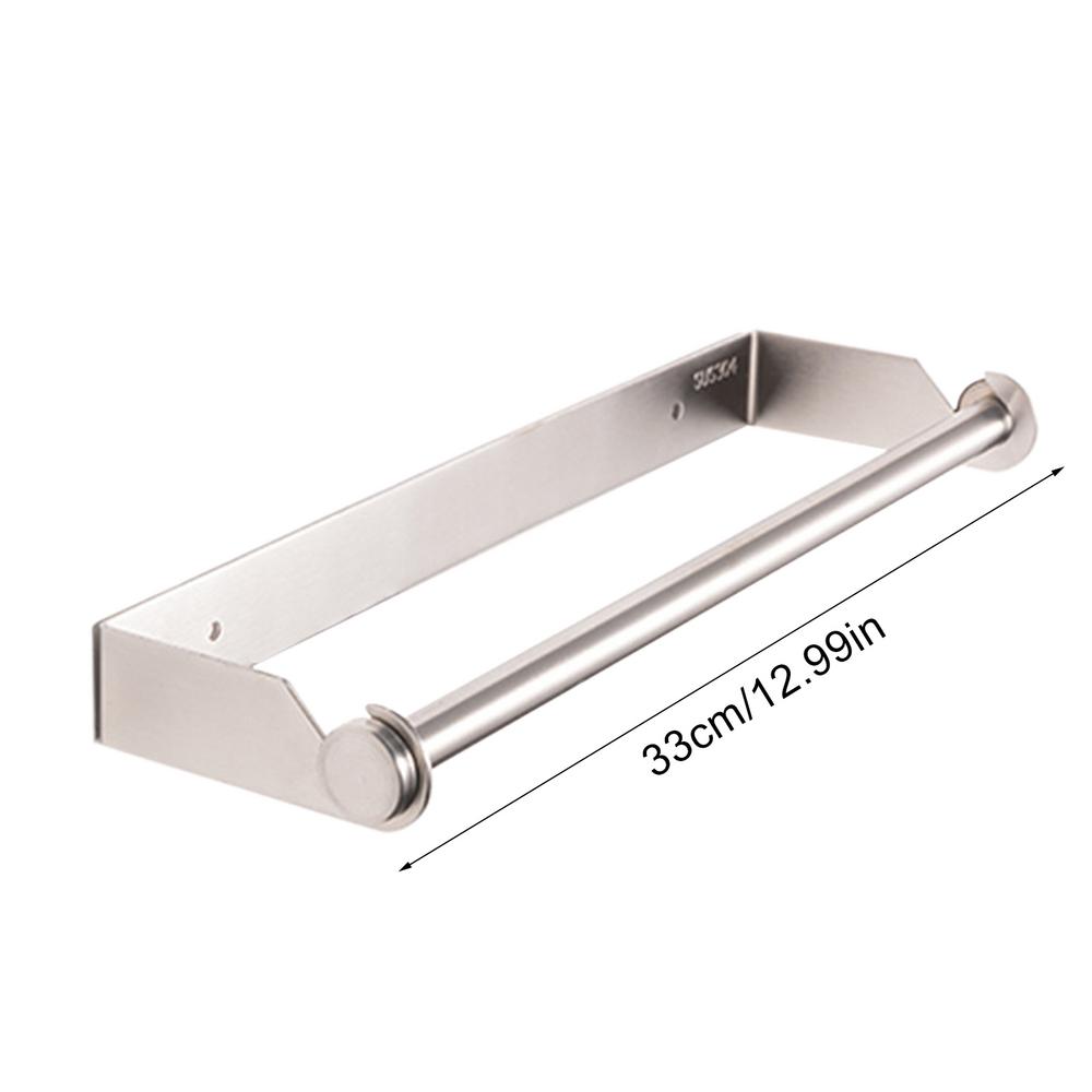 Настенный держатель для бумажных полотенец, органайзер для рулонов, самоклеящийся или сверлящий, из нержавеющей стали, стойка для бумажных полотенец под шкаф для кухни