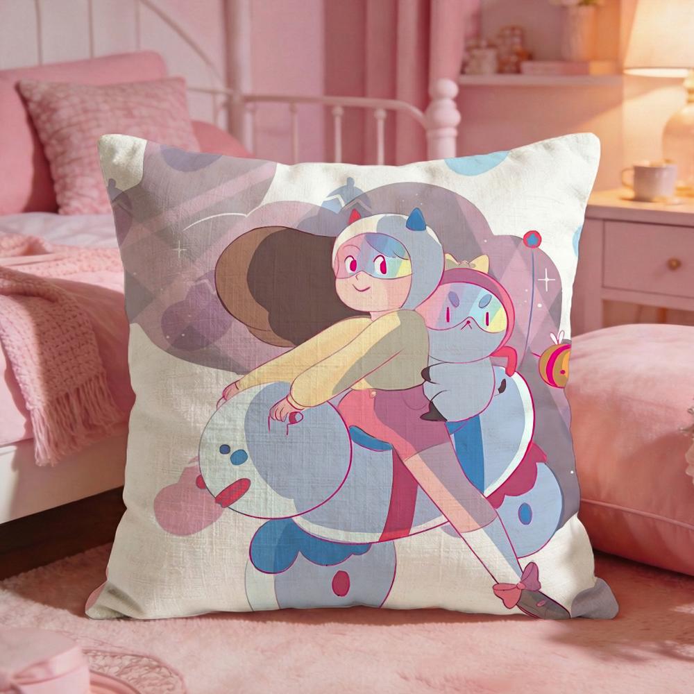 Cartoon BBee And Puppycats Cushion Cover Premium Comfort Reversible Pillow Cove Two in One Design for Any Room Car Interior