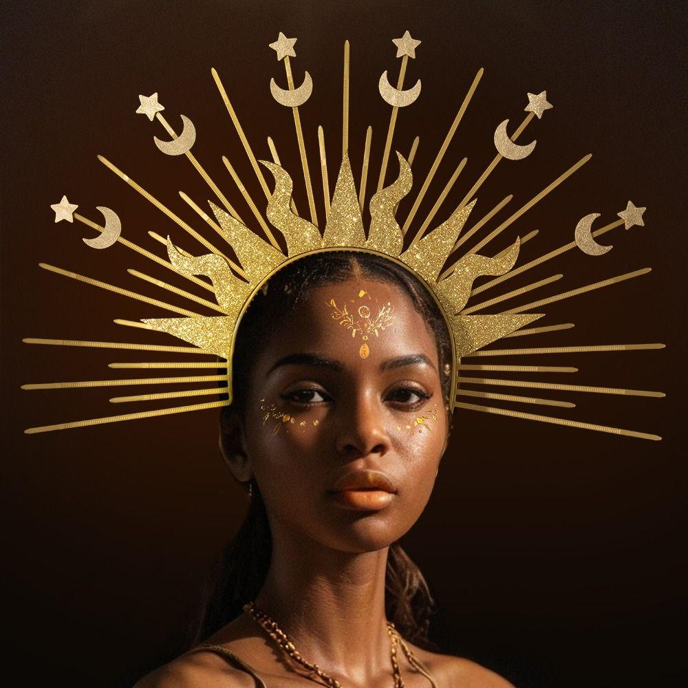 Sun God Glory Headband Star COSPLAY Hair Hoop Vintage Halloween Headband Halloween Party Cosplay