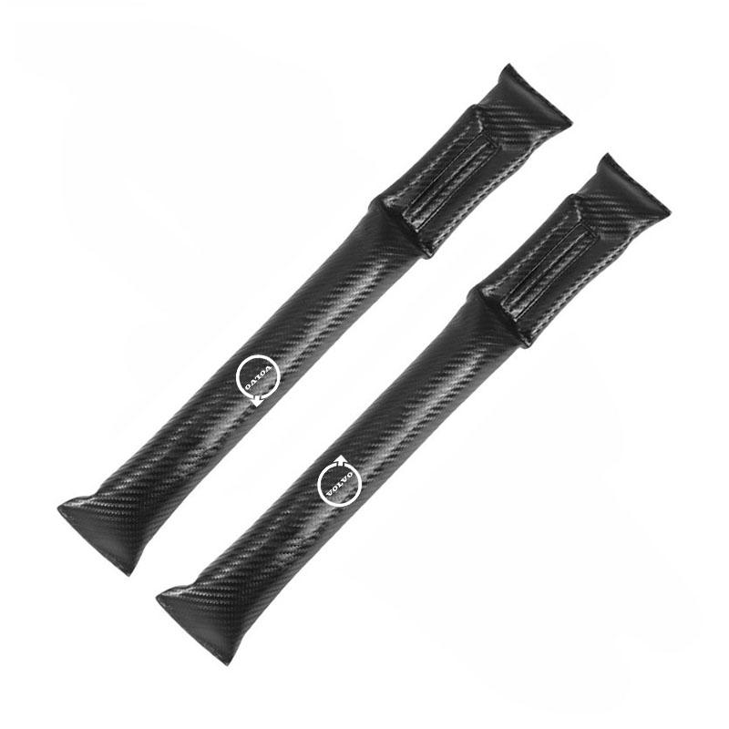 2Pcs Carbon Fiber Car Seat Gap Filler Plug Leak-proof Strip For Volvo XC90 V90 V60 XC60 V40 S80 S60 S90 C40 XC40 V70 XC70 C30 C7