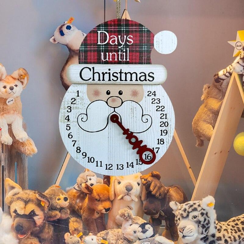 Christmas Advent Calendar Wooden Countdown for Holidays Indoor Outdoor