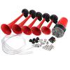 125db 12V 5 Silver/Black/Red Dixie Car Trumpet Air Horns DIXIE Musical Air Horn Dukes of Hazzard General Lee For Car Truck