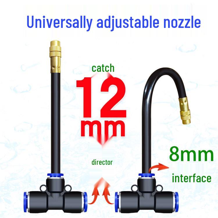 Adjustable Micro-Atomization Automatic Watering Nozzle for Irrigation, Cooling, and Humidification