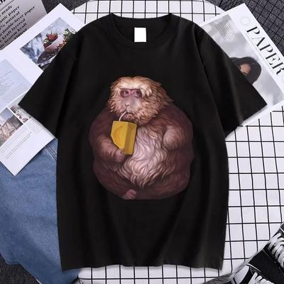 Забавная футболка с графическим принтом Zoon XingXing Monkey, летние хлопковые футболки с короткими рукавами, одежда унисекс с круглым вырезом, крутая футболка большого размера
