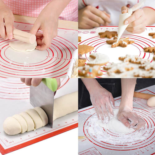 LOYELEY Cooking Mat, Kneading Mat, Large Size, Confectionery Mat, Silicone Baking Mat, Heat-Resistant, Non-Slip, Graduations, Reusable, Baking Mat, Co
