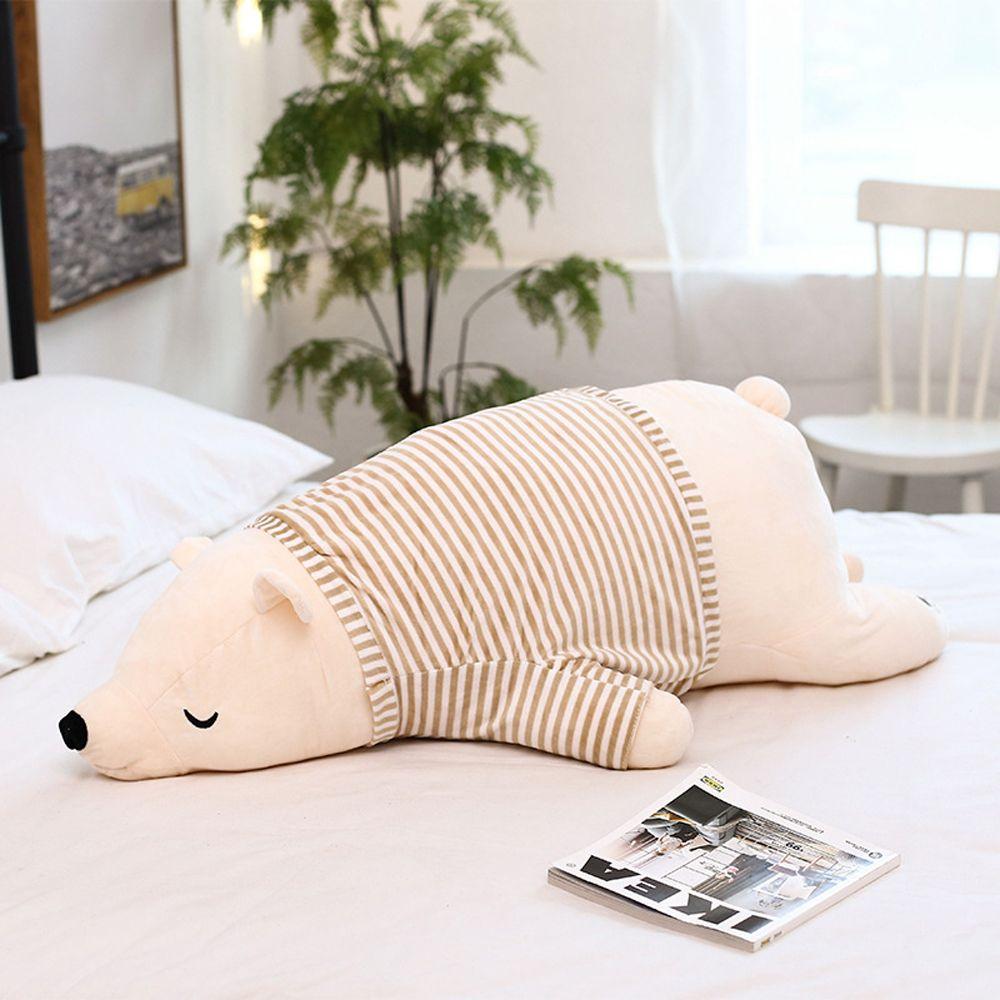 Accompany Toy Stuffed Animal Toys Stuffed Sleeping Bear Animal Plush Toy Polar Bear Plush Doll