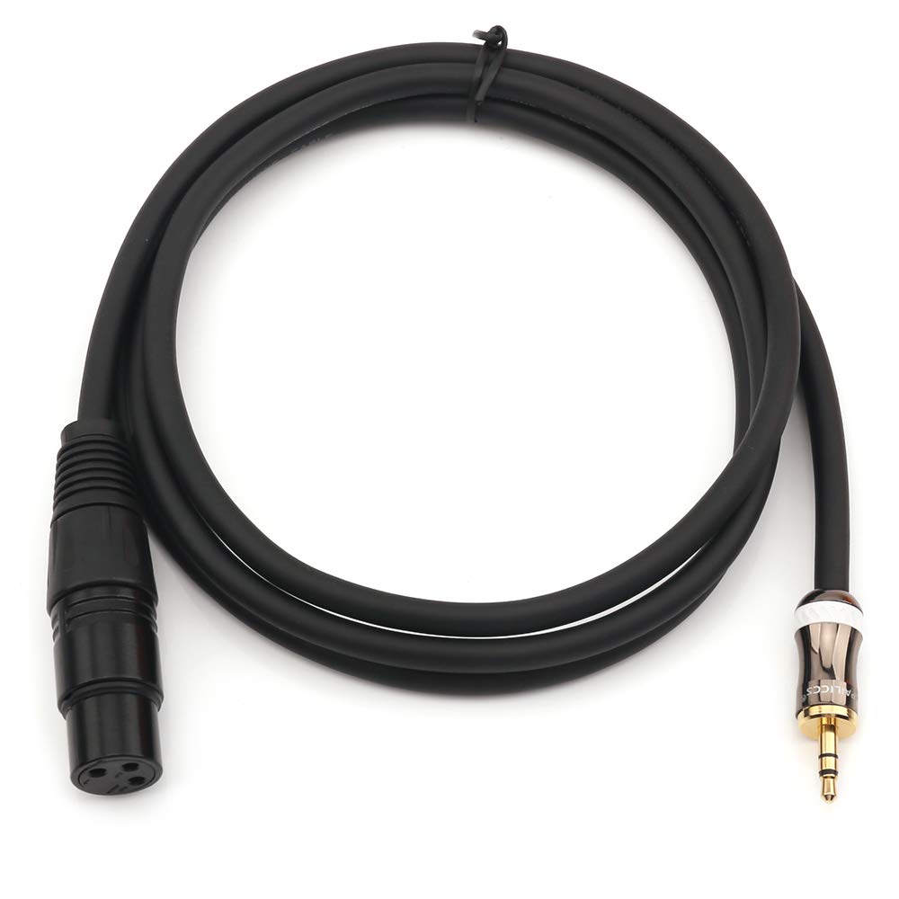 MOBOREST 3.5mm TRS Stereo To XLR Female Microphone Cable for Professional Studios, Live Performances, Schools, Churches, Public Presentations,