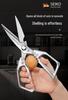 Heavy-Duty German-Style Kitchen Scissors: Stainless Steel, Multifunctional for Poultry & Bone Cutting