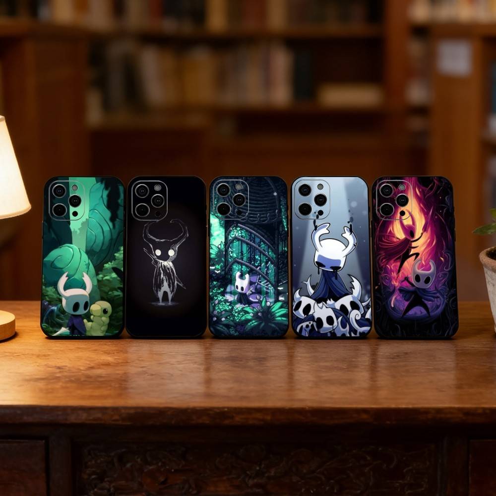 Чехол для телефона Hollow Knight для iPhone 17, 16, 15, 14, 13, 12, 11 Plus, Pro Max, Другие Мягкий Черный Чехол