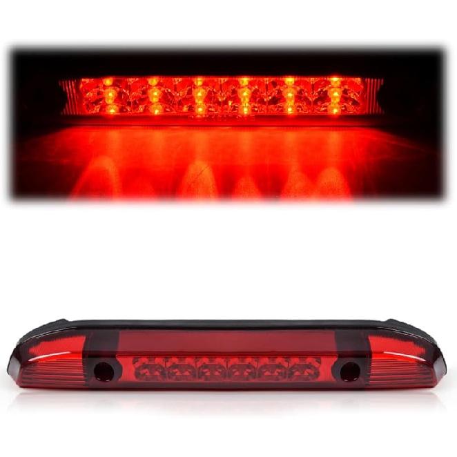 PIT66 LED Bar 3Rd Brake Light, Compatible With 2009-2017 Dodge Ram 1500 2500 3500 X Type High Mount Stop Light Rear Tail Cargo Lamps Smoked Lens