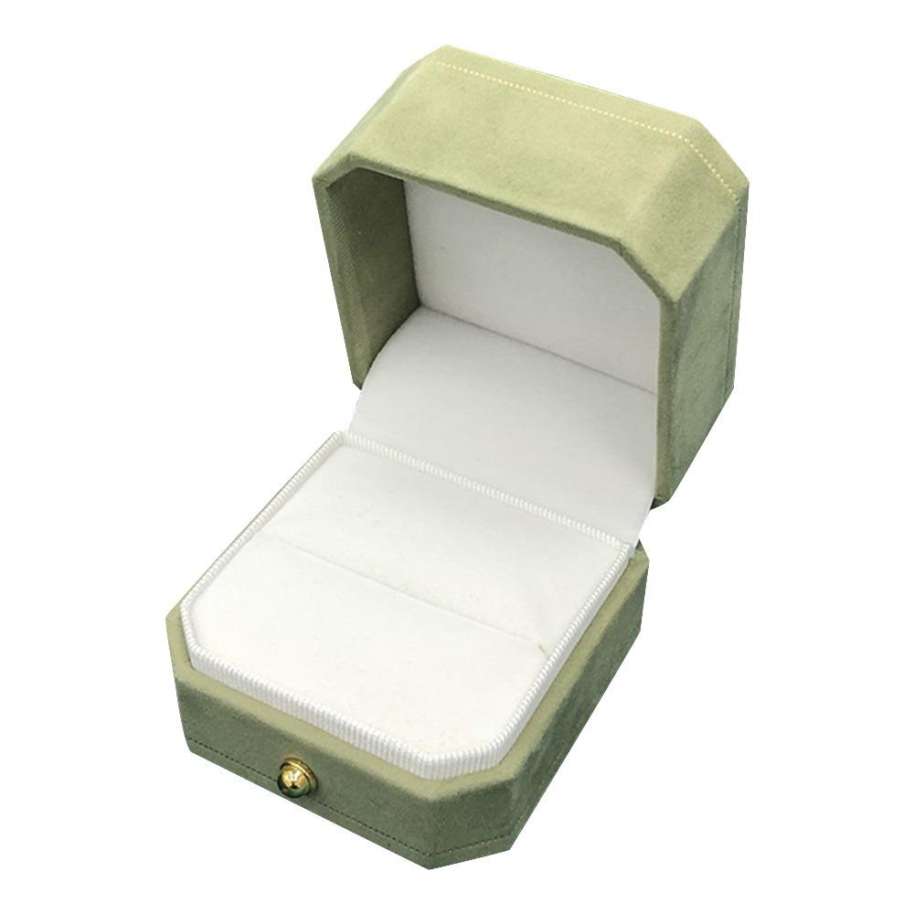 Восьмиугольная коробочка для обручального кольца, бархатная упаковочная коробка для ювелирных изделий для предложения руки и сердца