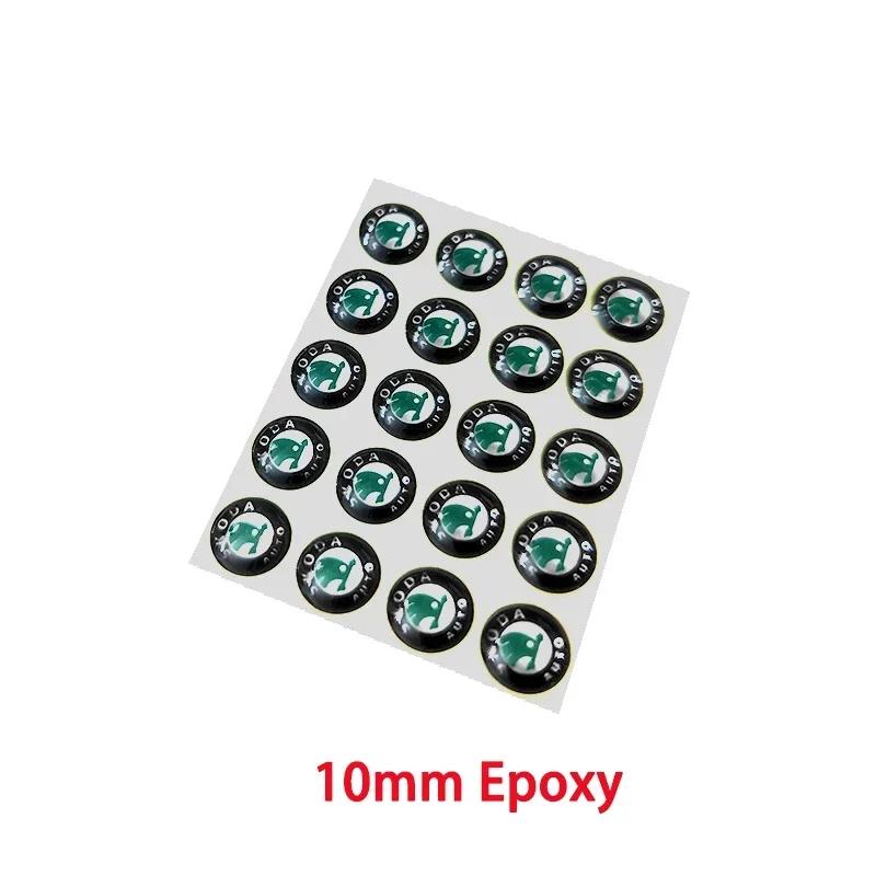 2026 Hot 10PCS 14mm Car Remote Key Sticker Emblem Decal For Skoda Octavia Kodiaq Fabia Superb Rapid Kamiq Karoq Derivati Yeti En