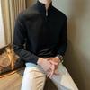 Men's High-End Fashion Half Turtleneck Zipper Knit Sweater - Autumn/Winter Casual Trendy Long Sleeve Top