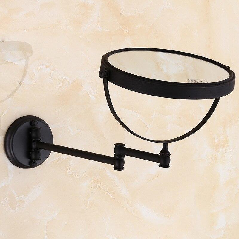 8 Inch Mounted Bathroom Mirror Brass Magnifying Mirror Black Folding Oil Mirror Cosmetic Mirror Gift Mirror For Ladies | Bathroom Mirror