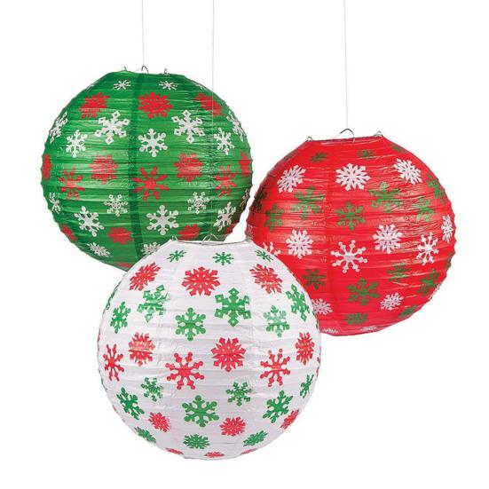 Рождественский бумажный фонарь Yousheng, разноцветная снежинка, снеговик, Санта-Клаус, олень, украшение, праздничный реквизит для рождественской домашней вечеринки