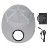 Solar Fan Hat USB Rechargeable Sunshade Peaked Cap for Outdoor Hiking Camping Fishing Light Grey