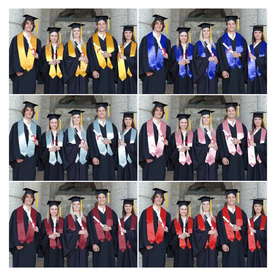 Унисекс, для взрослых, однотонная выпускная лента, 72 дюйма, для выпускного класса 2026 года, аксессуары для академических и хоровых мероприятий