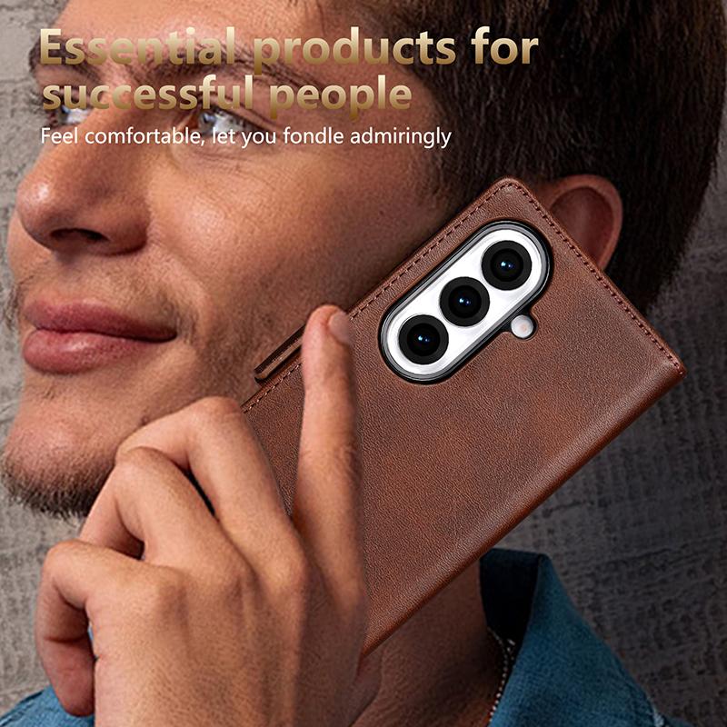 Для Samsung Galaxy Z FOLD 7 6 5 4 3 Роскошный кожаный чехол Ретро кошелек Книжка Держатель Флип Магнит Полная защита FOLD7 6 5 4 3 Чехлы для телефона