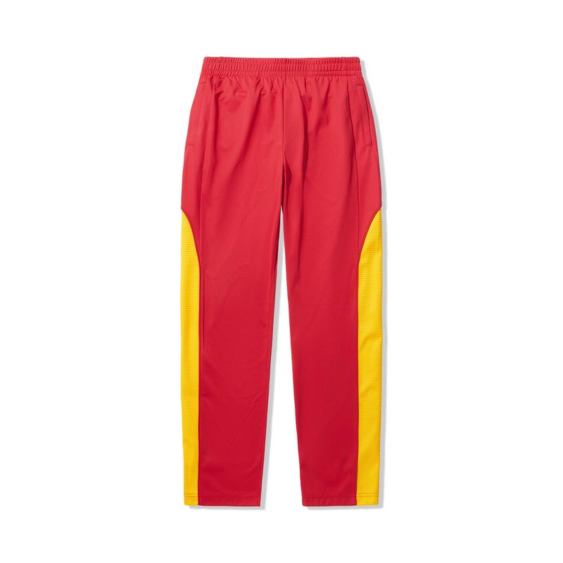 Li Ning Reignite Series Цветной блок Средняя посадка Удобные Дышащие Прямые спортивные брюки Мужские брюки Honor-Red Spectrum-Yellow AYKU939-1