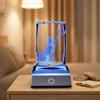 3D лазерная гравировка хрустальный куб ночник, светодиодная USB перезаряжаемая меняющая цвет лошадь настольная лампа для домашнего декора и подарков