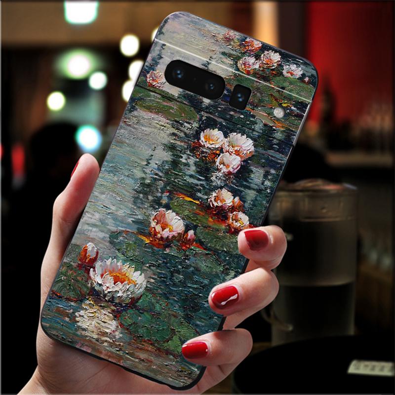 Claude Monets Garten Lotus Phone Case For Google Pixel 10 9 Pro XL 9A 8 7 6 Pro Pixel 8A 7A 6A Pixel 8 7 6 5