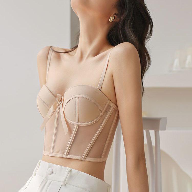 Сексуальная майка для женщин, французский корсет со сборками, регулируемый базовый бюстгальтер, кружевное сексуальное боди, нижнее белье, укороченный топ, кофточки