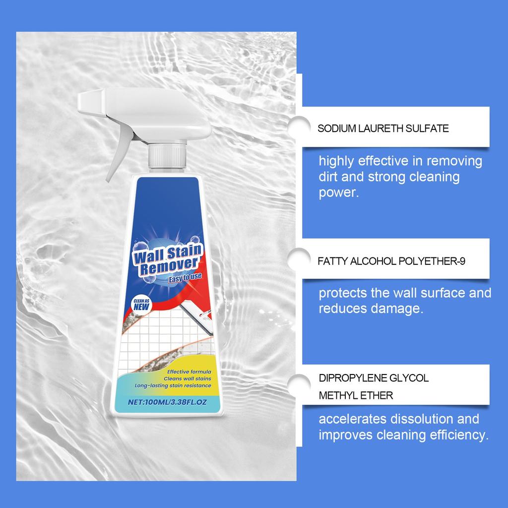 Cleaning Agent For Household Walls, Water Stains, Dirt, Bathroom, Mold Stains, Cleaning Agent 100ml