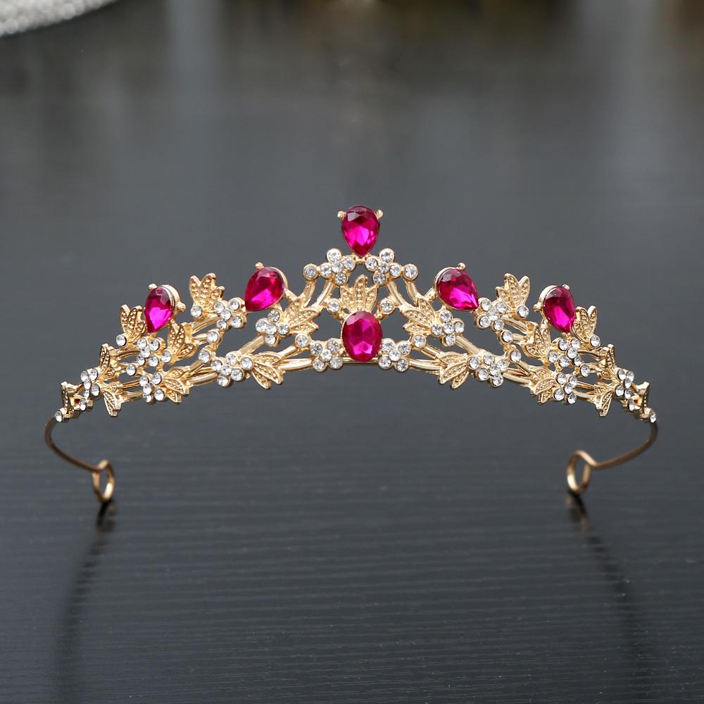 Exquisite Fashion Crystal Children Princess Crown Headpiece Girls Crown Birthday Hair Ornament Girls Stage Performance Headpiece