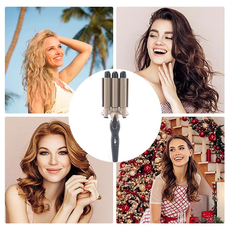 Professional Hair Curling Iron Ceramic Triple Barrel Hair-Curler Irons Hair Wave Waver Styling Tools Hair Styler Wand for Woman