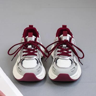 Женские кроссовки на толстой подошве, синие, «папины», 2025, новые, весенне-осенние, универсальные, легкие, на мягкой подошве, с небольшой платформой, повседневные, спортивные