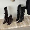 Модные Сексуальные Высокие Каблуки Высокие Сапоги Женские Остроносые Туфли на Каблуке 2025 Дизайнерские Зимние Новые Вечерние Челси Модные Сапоги Женские Туфли-Лодочки Ботильоны