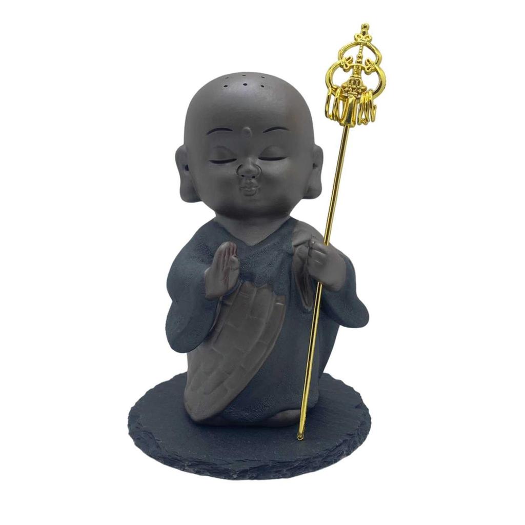 Lunari Jizo Jizo Bodhisattva with Pedestal Mini Jizo Figurine Water Child Care Buddha Statue Guardian Deity Ward Off Misfortune Good Luck Palm-sized