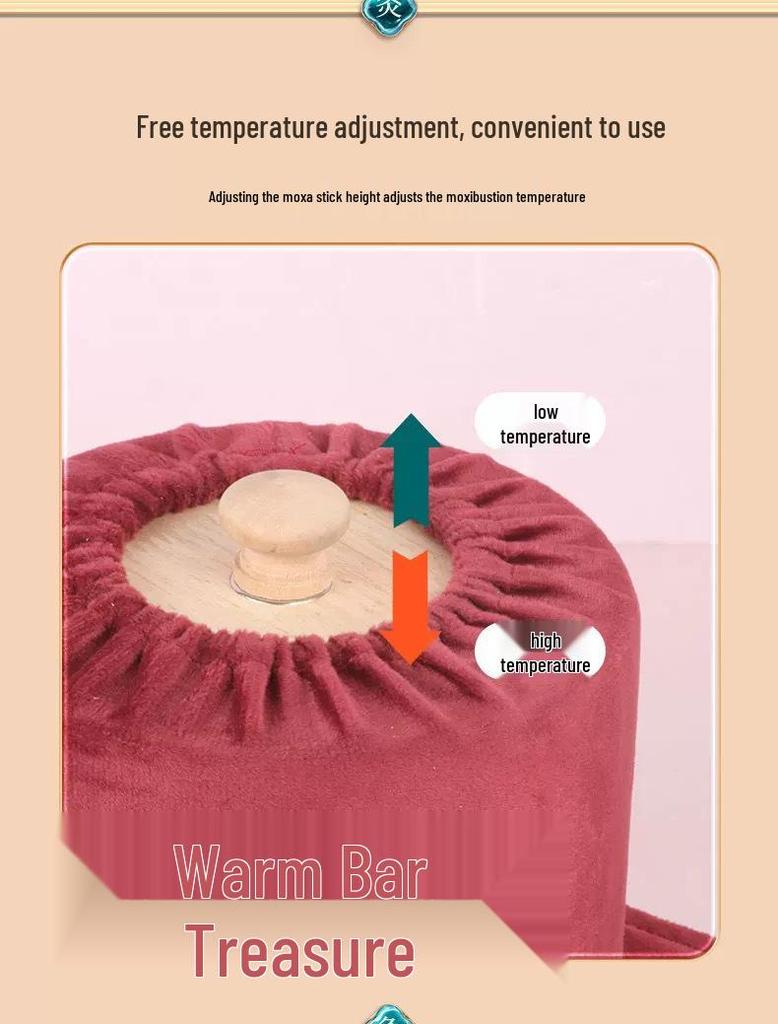 Бездымная коробка для моксы из массива дерева с контролем температуры для живота, талии и шеи - Портативный мокса-стик и оборудование для фильтрации дыма.