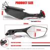 Motorcycle LED Rearview MIrror with LED Turn Signal Light Side Mirrors For Ninja ZX 10R ZX-10R 2011-2015 2016-2020 H2 2014-2015