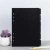 Paper A5 A6 A7 Black Loose-leaf Divider Index Divider Binder Index Separator Notebook Paper Divider