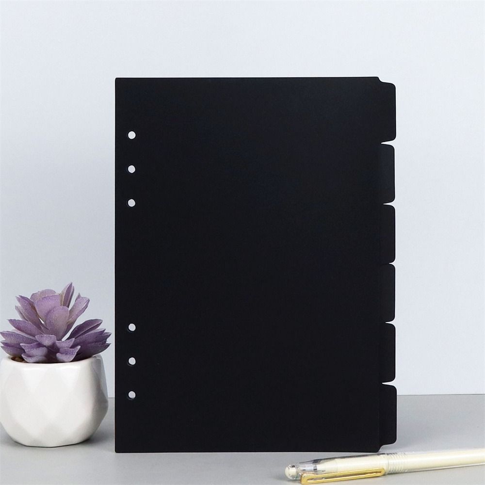 Paper A5 A6 A7 Black Loose-leaf Divider Index Divider Binder Index Separator Notebook Paper Divider