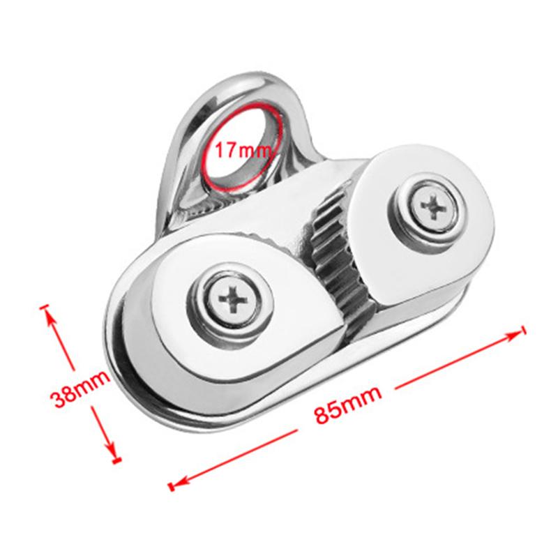 Stainless Steel Pulley Rope Gripper Cam Cleat Boat Cam Cleats Fairlead Sailing Sailboat Canoe Dinghy-A87Q