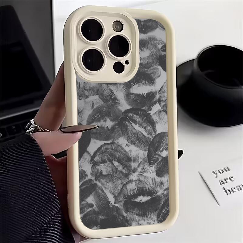 Sexy Red Lips Fashion Silicone Phone Case For iPhone 16 15 14 13 12 11 Pro Max 7 8 16 Plus 16E X XS XR SE Shockproof Soft Cover