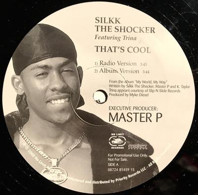 12-дюймовая пластинка SILKK THE SHOCKER TRINA Thats Cool 087248145915 No Limit Record 2000 US Rap HipHopRB Б/у