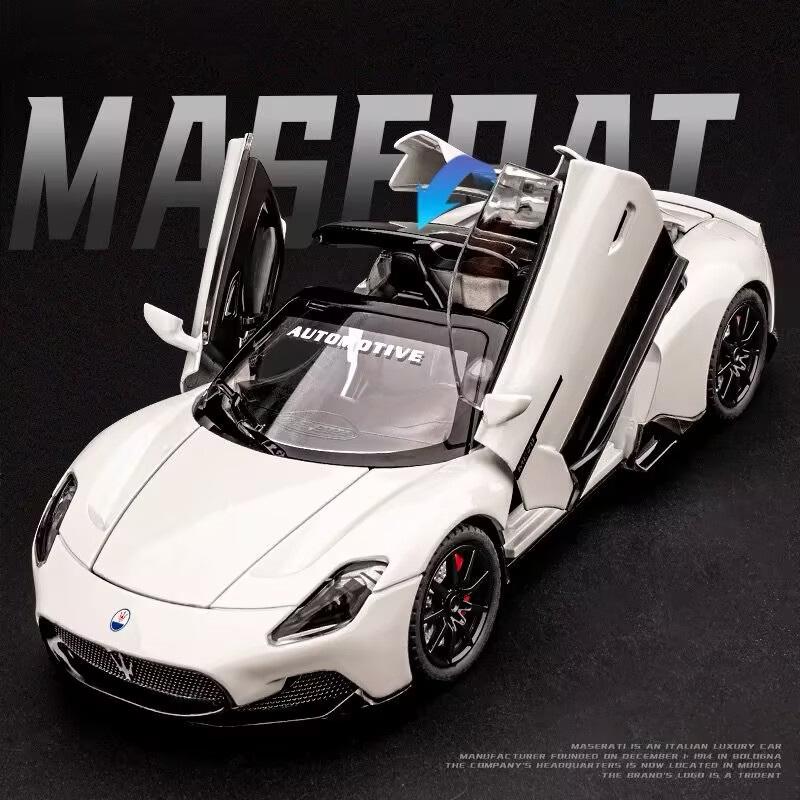 1/24 Мазерати MC20 Кабриолет Сплав Трассовый Гоночный Автомобиль Модель Литье под Давлением Металл Спортивный Автомобиль Модели Транспортных Средств Звук и Свет Детская Игрушка Подарок