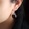 Women's small-leaf rosewood earrings s9Vintage earrings Artistic Redwood Bead Earrings in Vintage Style