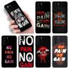 Чехол для телефона No Pain No Gain Gym Fitness для Xiaomi POCO F2 F3 M2 M3 M4 X3 X4 Pro NFC F4 GT 5G F1 X2 C3 C31 C40 M5S Черная крышка