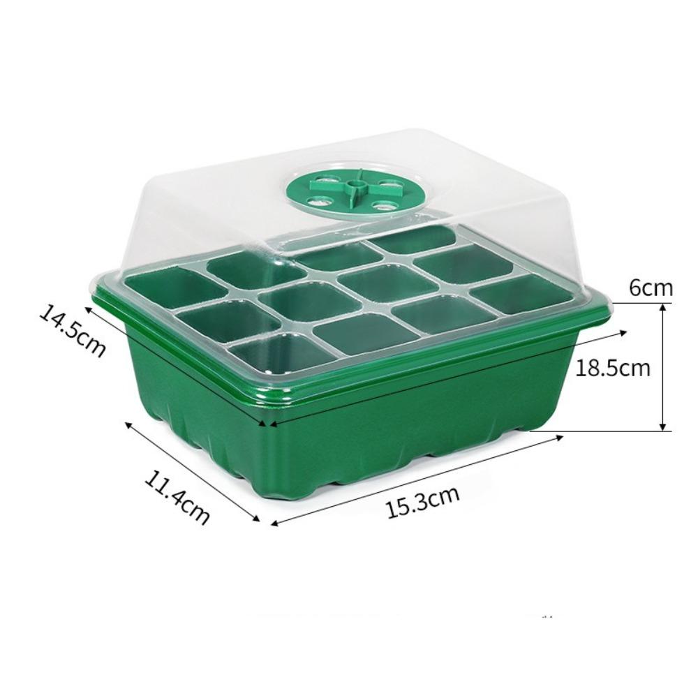Mini Greenhouse Seed Starter Tray 6/12Grids Plant Starter Kit New Plant Germination Base Garden