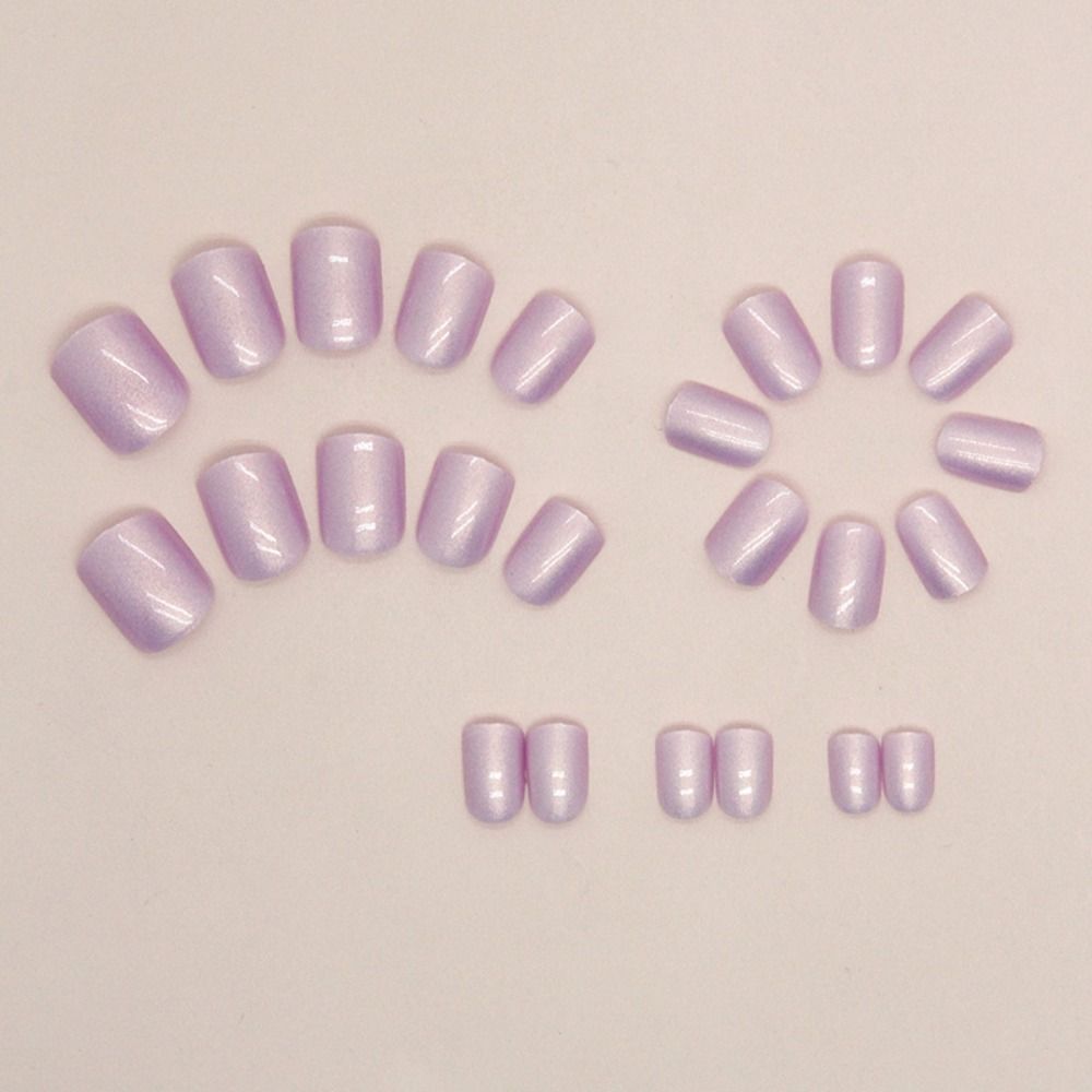 Короткие круглые накладные ногти Французские типсы для ногтей Модные накладные ногти для своими руками