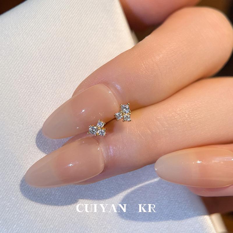 Серьги-гвоздики Cui Yan из стерлингового серебра S925 "Падающая звезда" - Блестящие, Простые, Универсальные и Изысканный дизайн для женщин