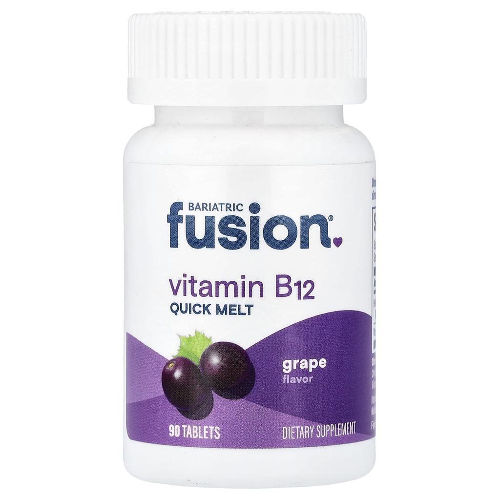 Bariatric Fusion, Витамин B12, Быстрорастворимые, Вкус винограда, 90 таблеток