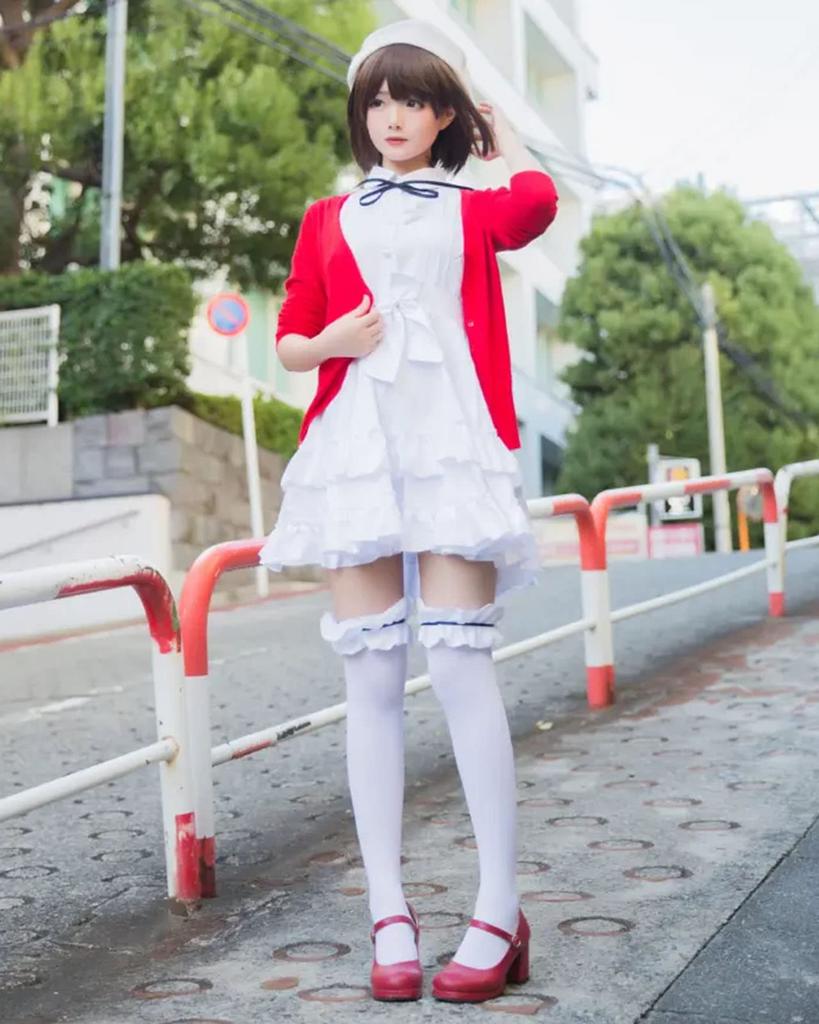 [молочное время] Saekano: Как вырастить скучную девушку Косплей Като Мегуми 7-предметный набор с париком (M)
