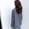 Модный женский серый пиджак, осенняя корейская версия, модный студенческий темпераментный женский костюм с одной пуговицей, уменьшающий возраст