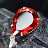Brazilian Red Topaz 107.35 Ct Pear Cut Natural CERTIFIED Gemstone Silver Pendant MY.PD-85-NS