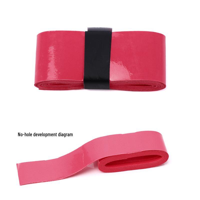 Elastic Perforated PU Leather Overgrip for Badminton, Tennis & Table Tennis Rackets, Fishing Rods with Ribbed Sweatband